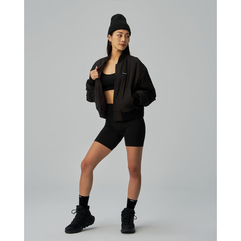 CROPPED TECH INSIDE OUT BOMBER JACKET