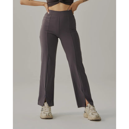 JOINED FRONT SLIT WIDE LEG PANT