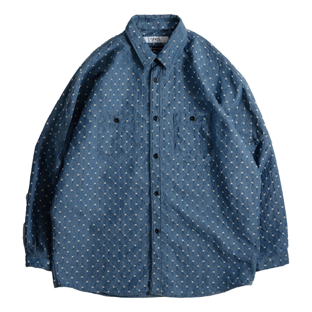 FUNDAMENTAL KITE SHIRT 3YR WASH-INDIGO