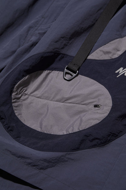 NINE POINT NINE LAGOON TRANSPARENT POCKET SHORTS-DARK BLUE