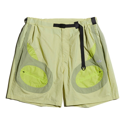 NINE POINT NINE LAGOON TRANSPARENT POCKET SHORTS-LIME