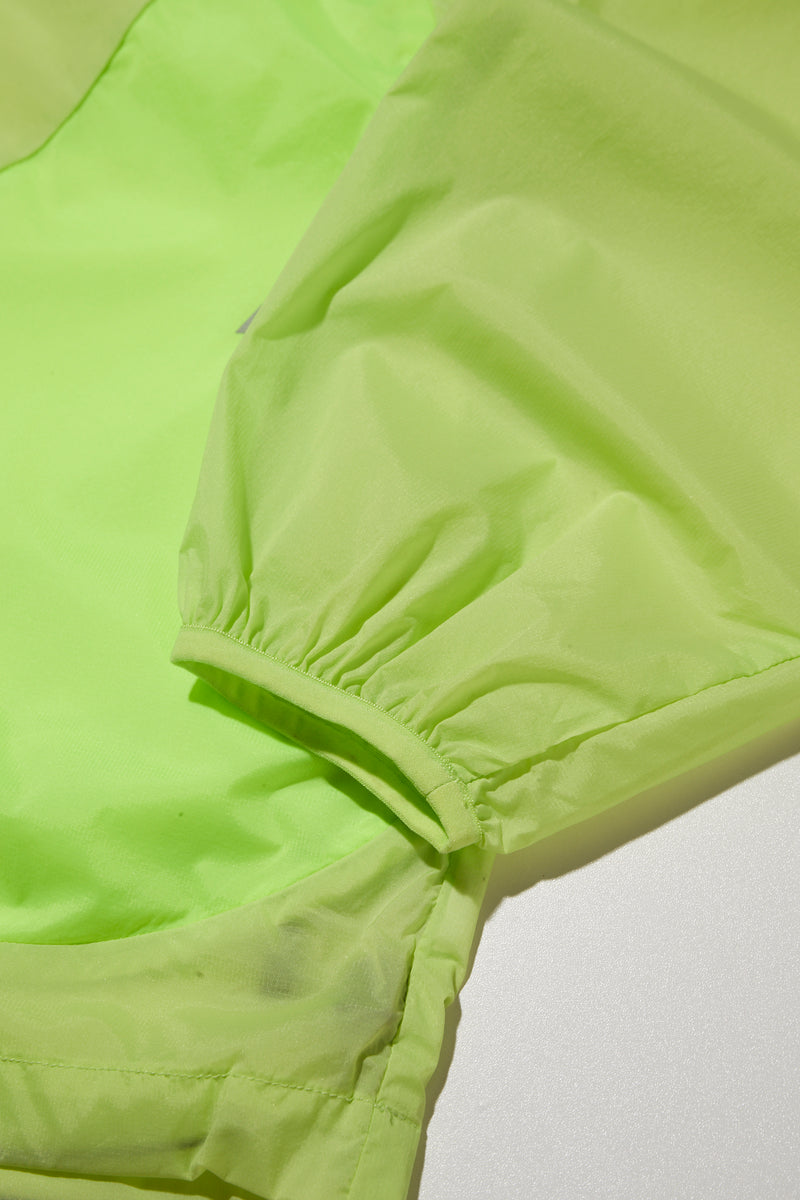 NINE POINT NINE LAGOON TRANSPARENT WINDBREAKER-LIME