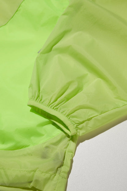 NINE POINT NINE LAGOON TRANSPARENT WINDBREAKER-LIME