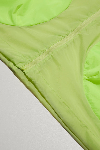 NINE POINT NINE LAGOON TRANSPARENT WINDBREAKER-LIME