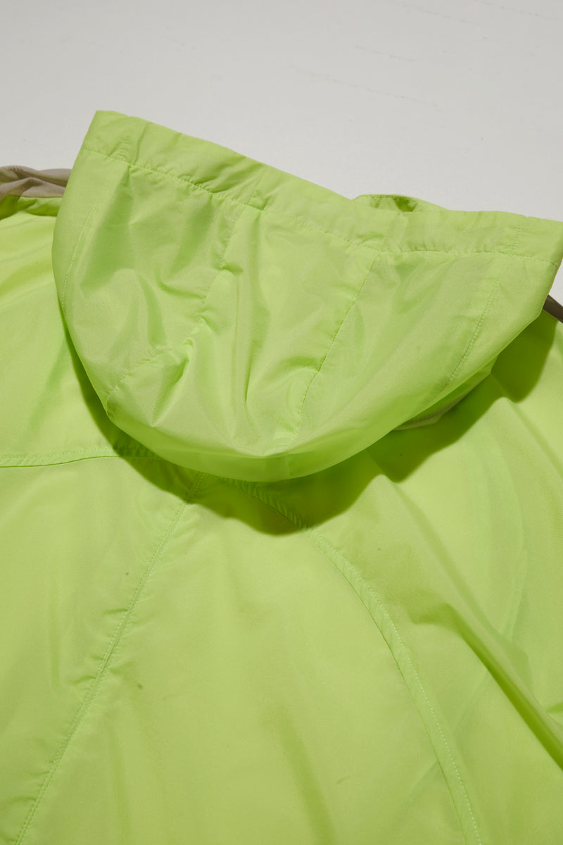 NINE POINT NINE LAGOON TRANSPARENT WINDBREAKER-LIME