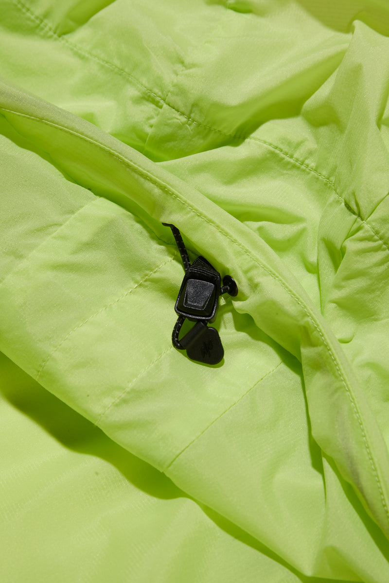 NINE POINT NINE LAGOON TRANSPARENT WINDBREAKER-LIME
