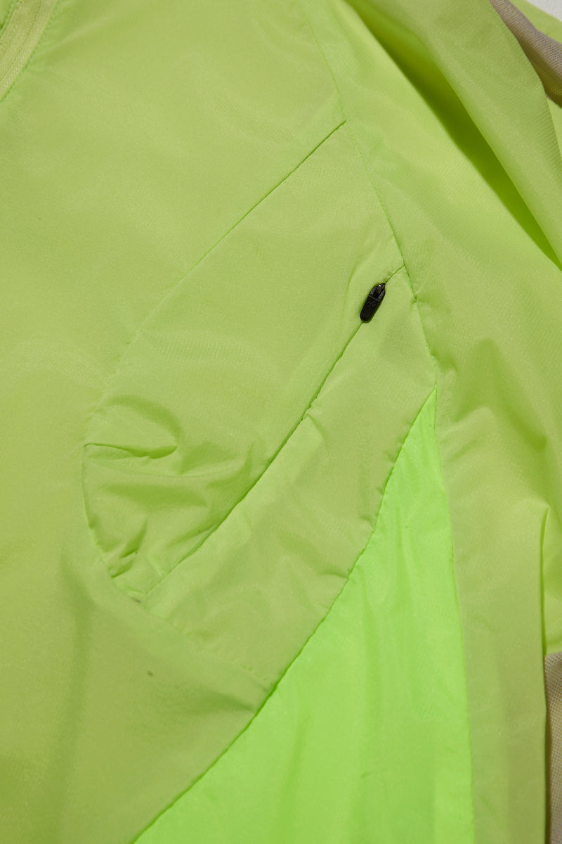 NINE POINT NINE LAGOON TRANSPARENT WINDBREAKER-LIME