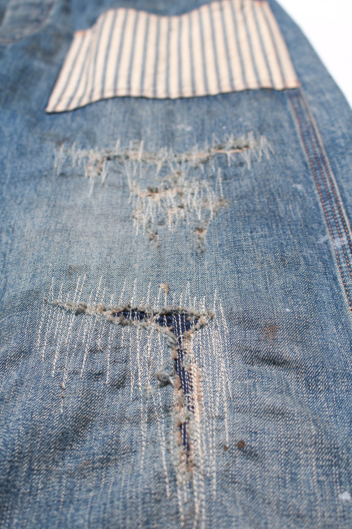 BOWWOW LAPD PRISONER DENIM PT AGING-INDIGO