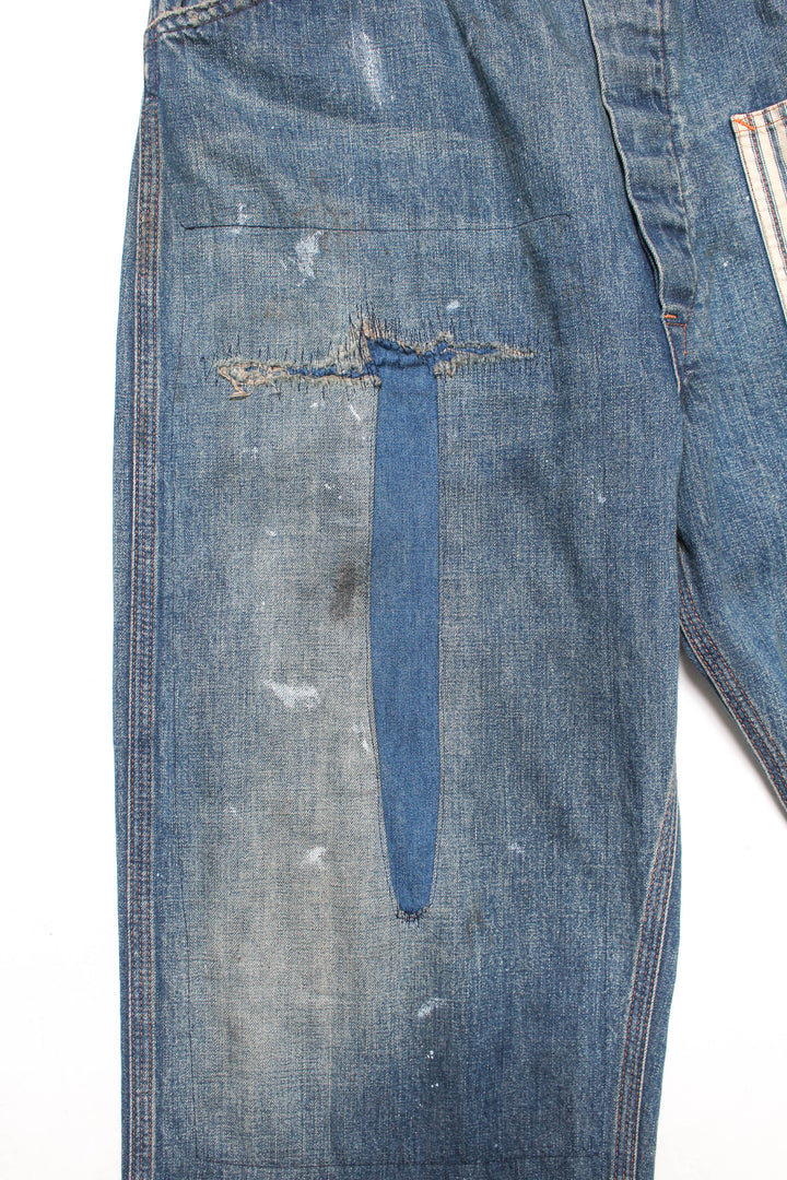 BOWWOW LAPD PRISONER DENIM PT AGING-INDIGO