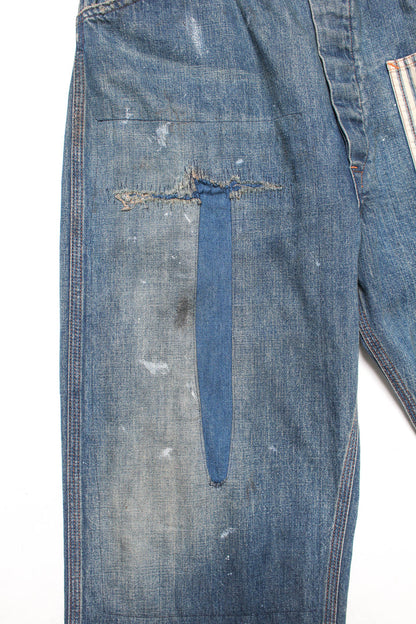 BOWWOW LAPD PRISONER DENIM PT AGING-INDIGO