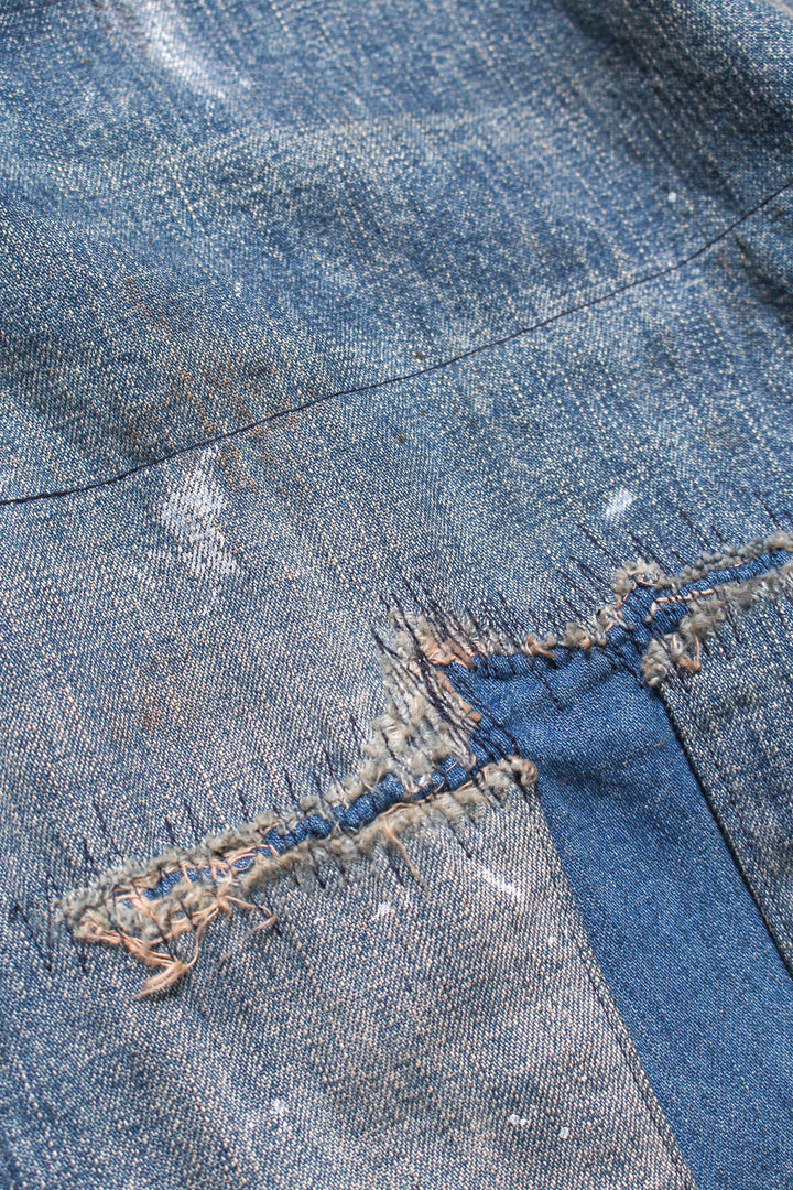 BOWWOW LAPD PRISONER DENIM PT AGING-INDIGO