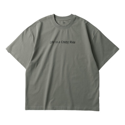 MADNESS LIFE IS A CRAZY RIDE HYBRID T-SHIRT-TAUPE