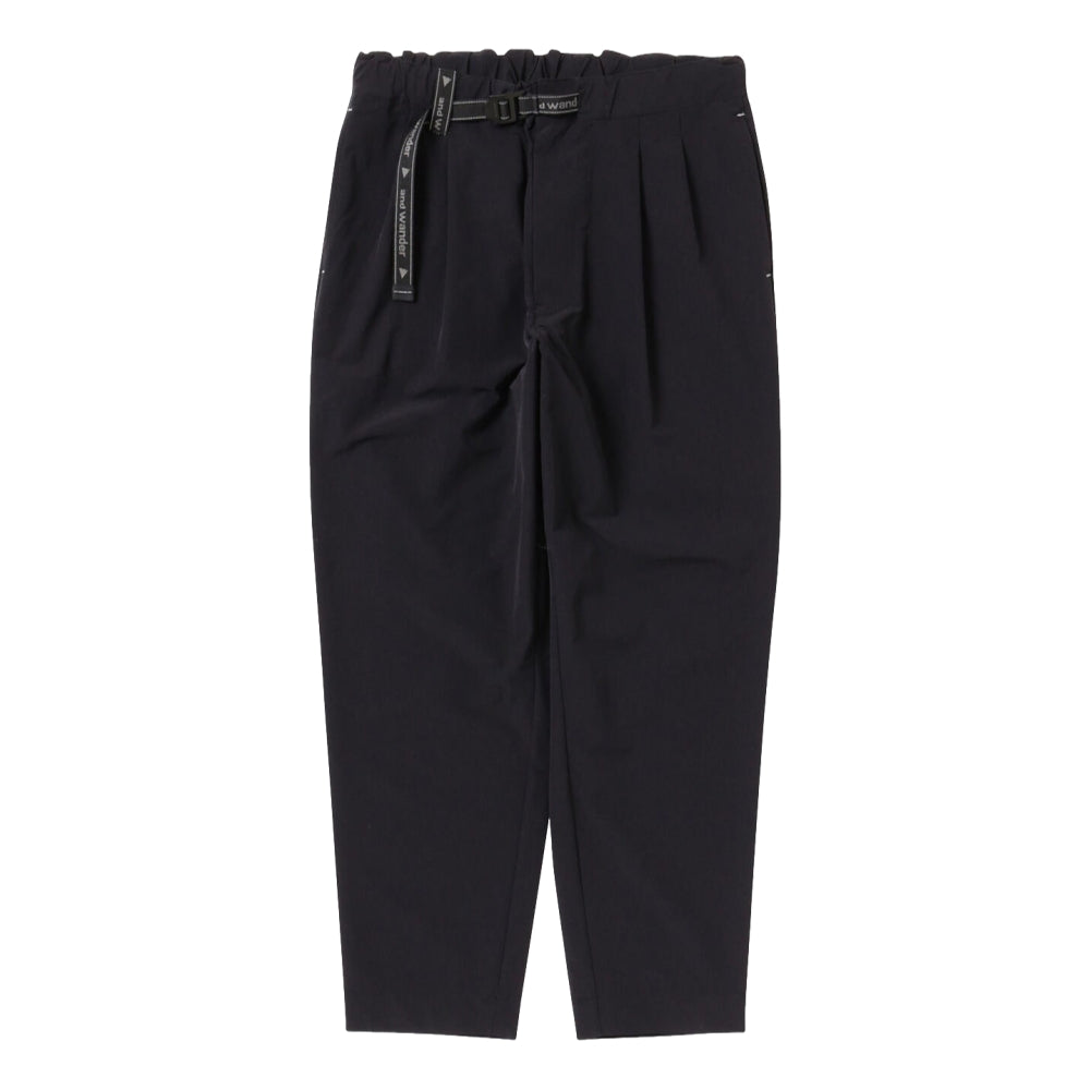 AND WANDER LIGHT W CLOTH PANTS-BLACK