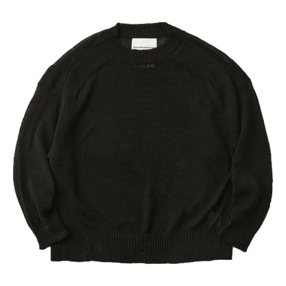 WHITE MOUNTAINEERING LINEN KNIT PULLOVER-BLACK