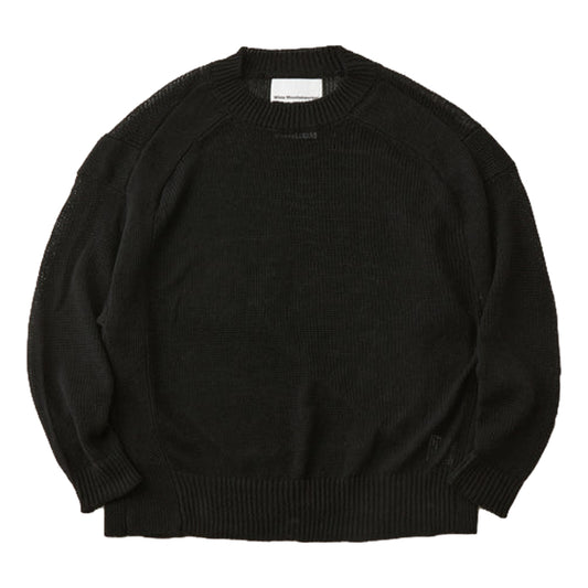 WHITE MOUNTAINEERING LINEN KNIT PULLOVER-BLACK