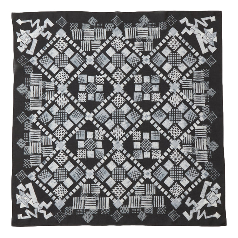 WHITE MOUNTAINEERING LION PATTERN SCARF-BLACK