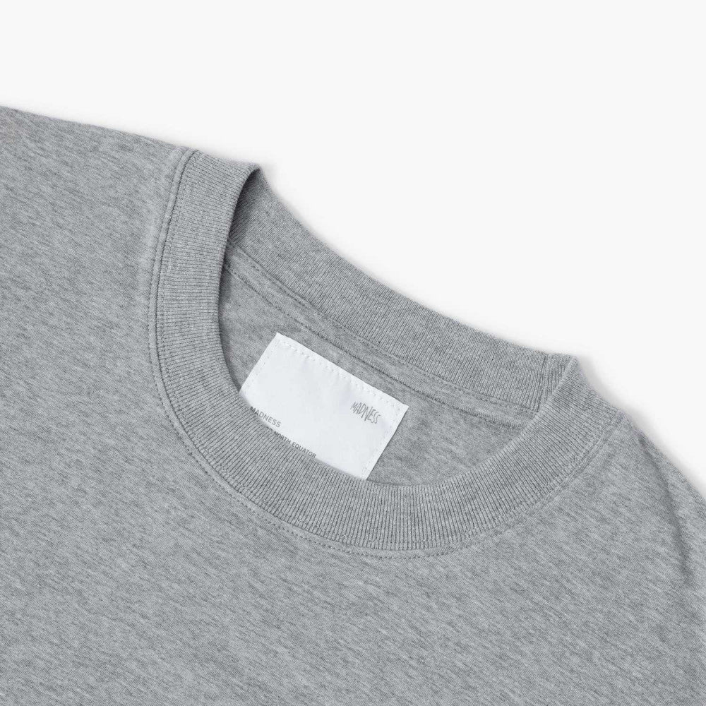 MADNESS LOGO TEE (FABRIC BY JAPAN)-HEATHER GREY