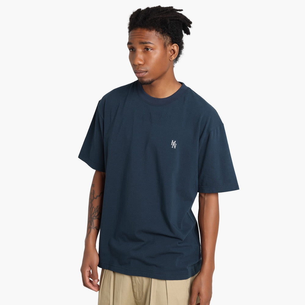 MADNESS LOGO TEE (FABRIC BY JAPAN)-NAVY