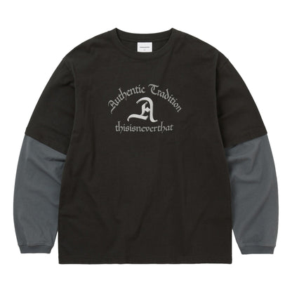 THIS IS NEVER THAT LAYERED L/S TEE-OFF BLACK