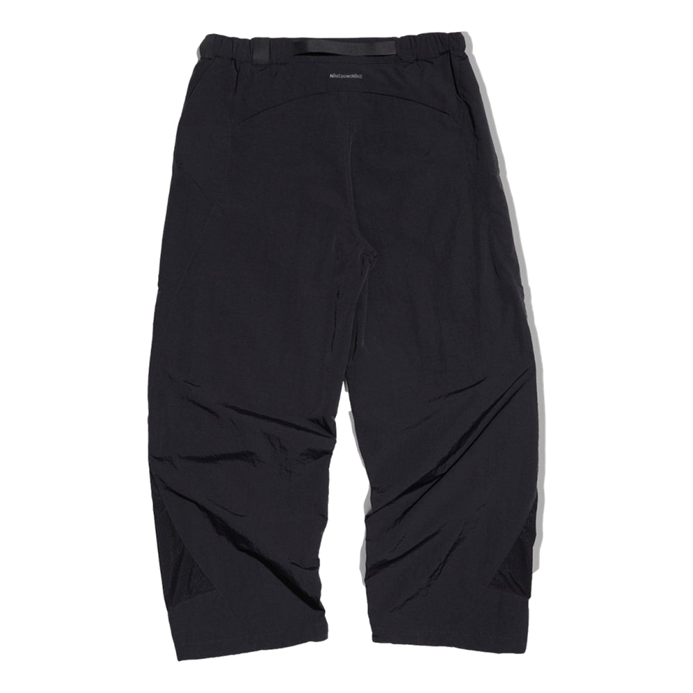 NINE POINT NINE LIGHT CURVE MESH PANTS-BLACK