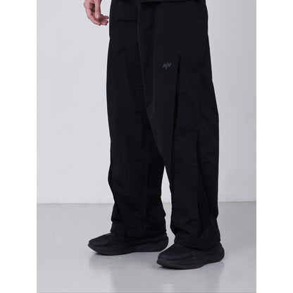 NINE POINT NINE LIGHT CURVE MESH PANTS-BLACK