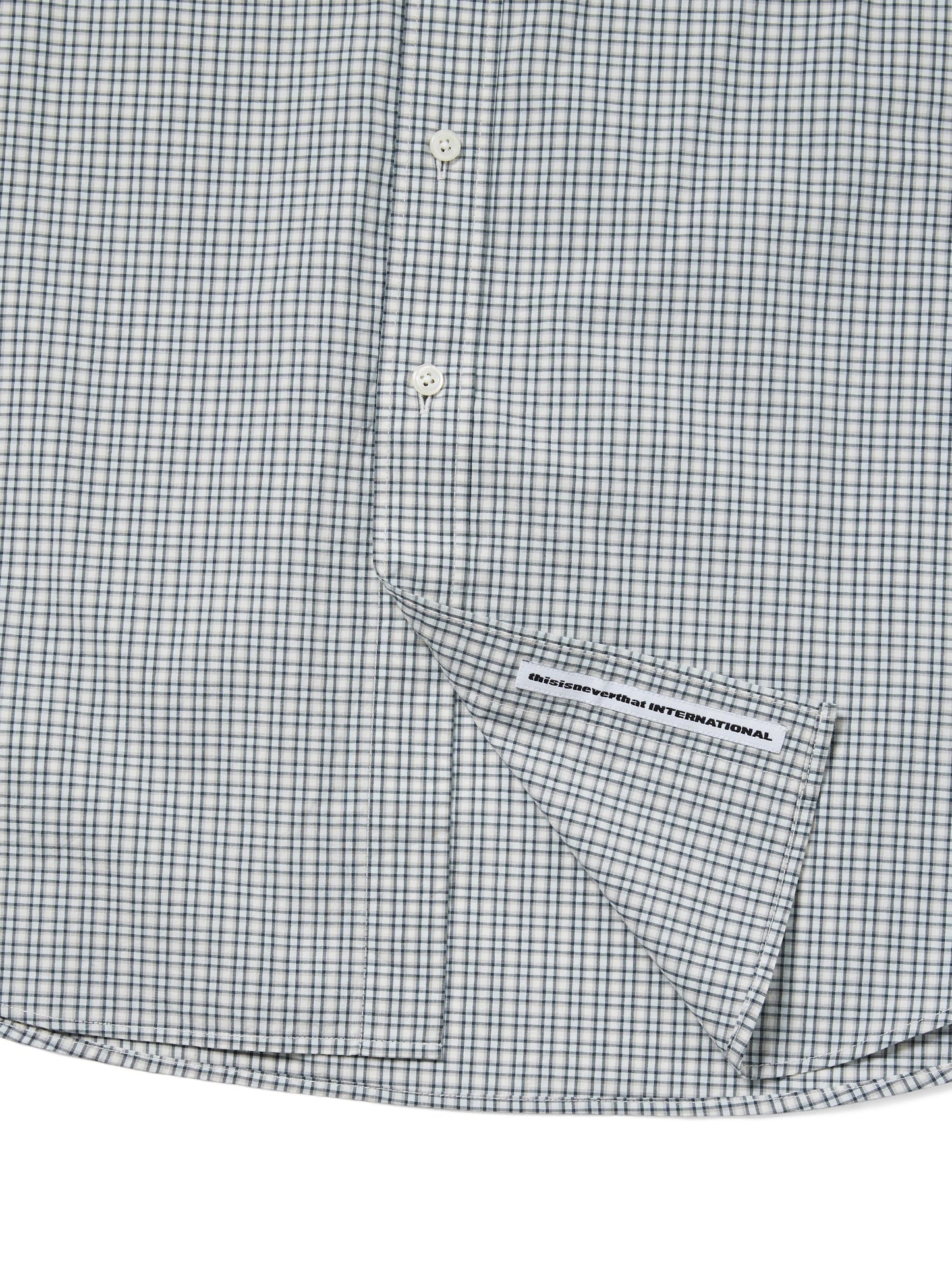 THIS IS NEVER THAT LIGHTWEIGHT PLAID SHIRT-IVORY