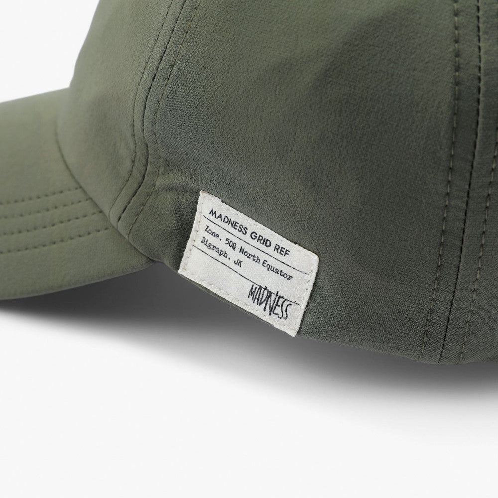 MADNESS 6 PANEL CAP (FABRIC BY JAPAN)-ARMY GREEN