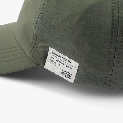 MADNESS 6 PANEL CAP (FABRIC BY JAPAN)-ARMY GREEN