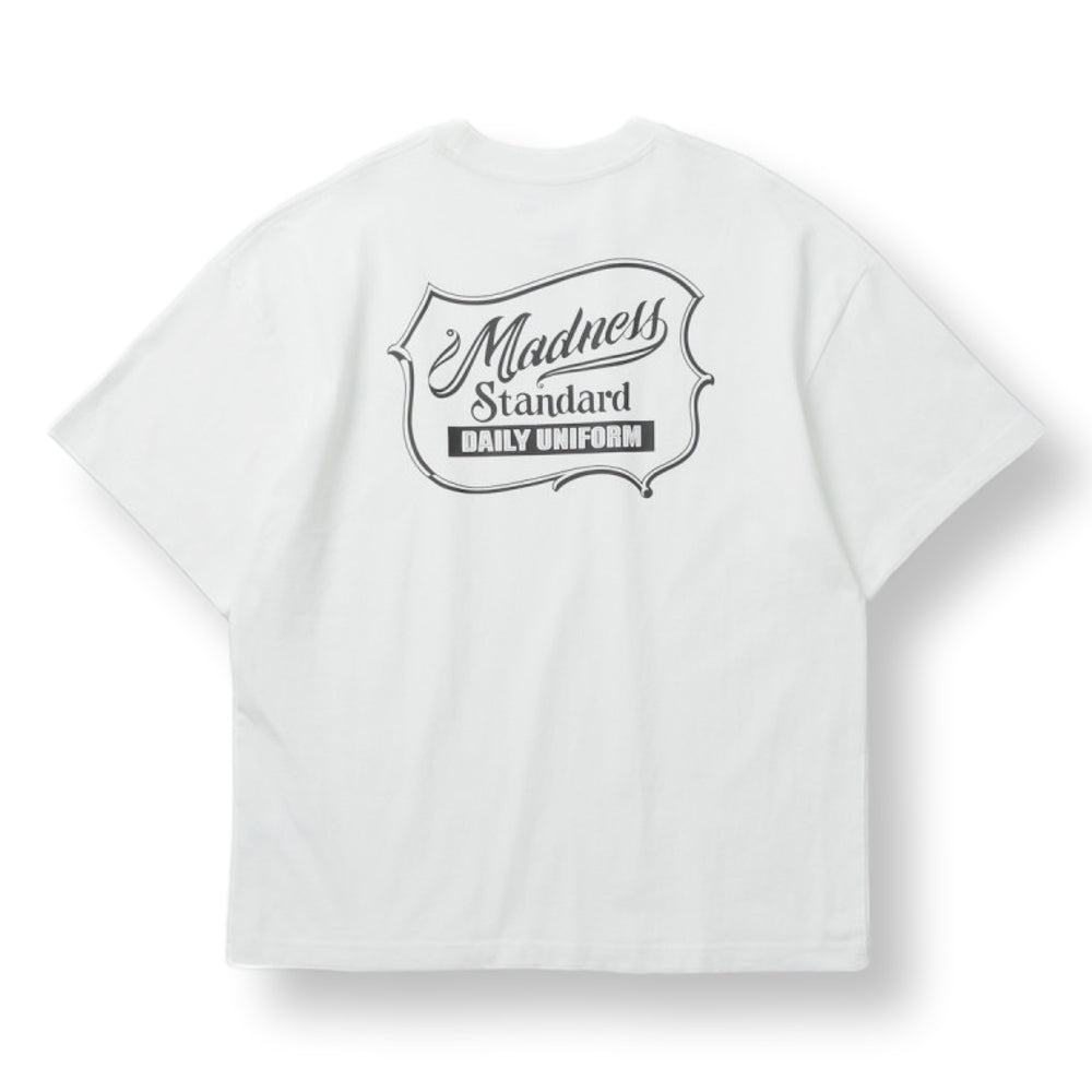 MADNESS BADGE (L) UNIFORM T-SHIRT-WHITE