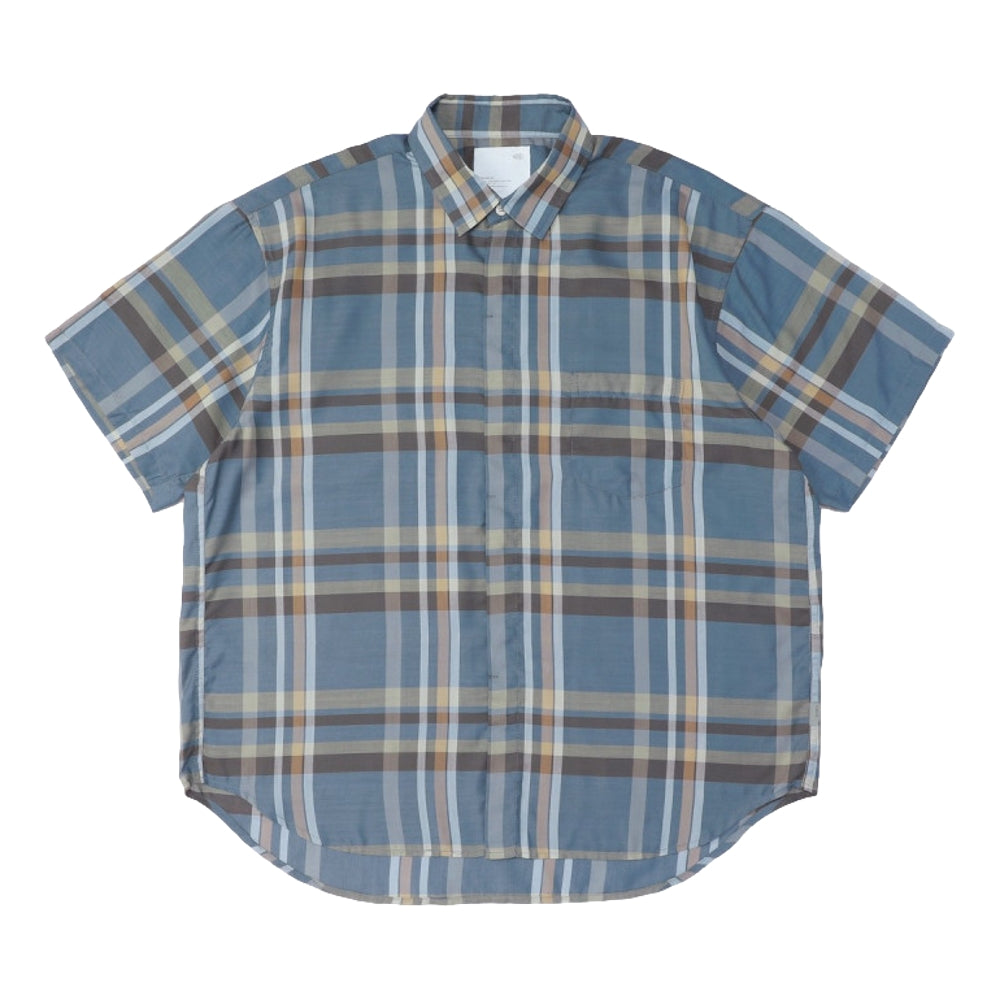 MADNESS CHECKED SHIRT (FABRIC BY JAPAN)-BLUE