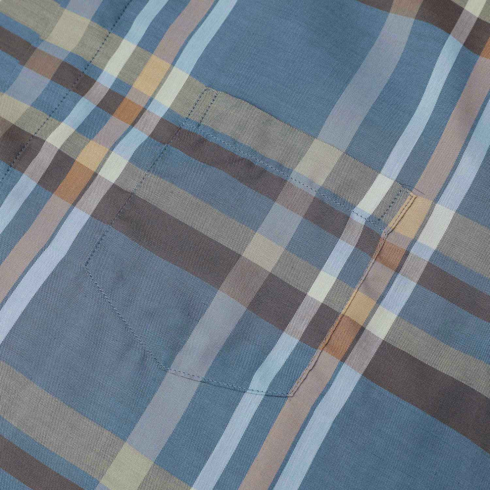 MADNESS CHECKED SHIRT (FABRIC BY JAPAN)-BLUE
