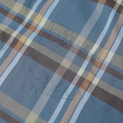 MADNESS CHECKED SHIRT (FABRIC BY JAPAN)-BLUE