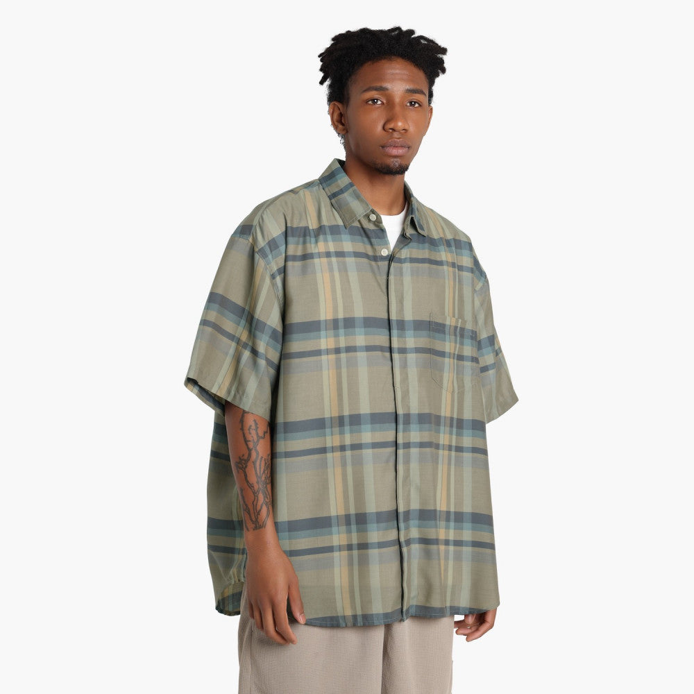 MADNESS CHECKED SHIRT (FABRIC BY JAPAN)-SAND