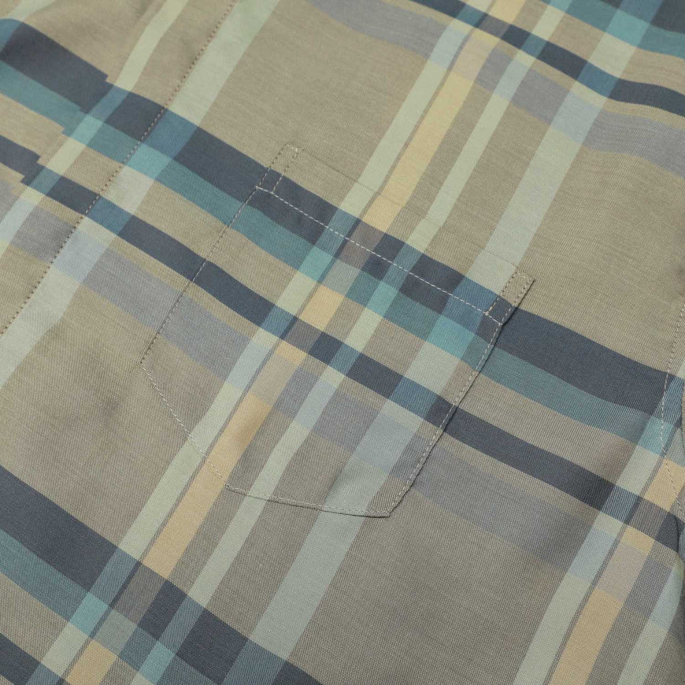 MADNESS CHECKED SHIRT (FABRIC BY JAPAN)-SAND