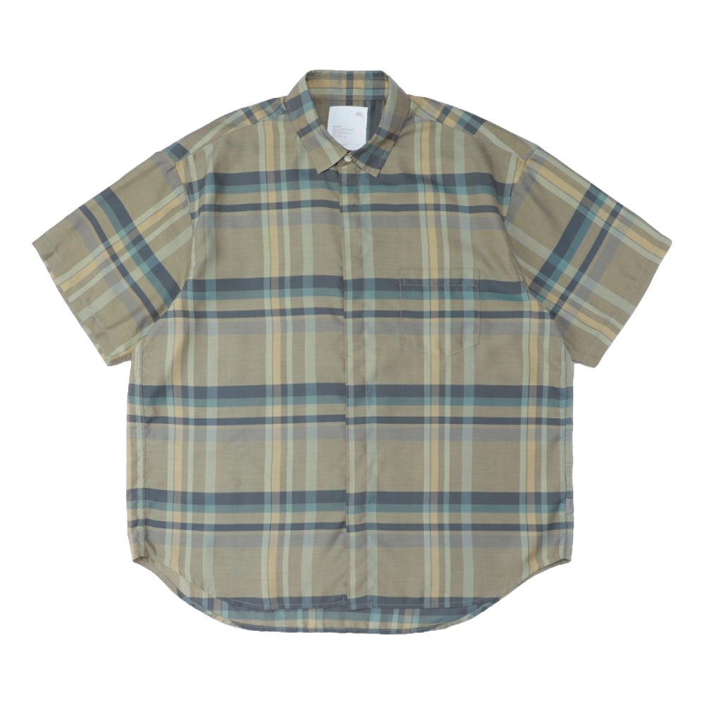 MADNESS CHECKED SHIRT (FABRIC BY JAPAN)-SAND