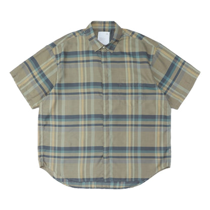 MADNESS CHECKED SHIRT (FABRIC BY JAPAN)-SAND