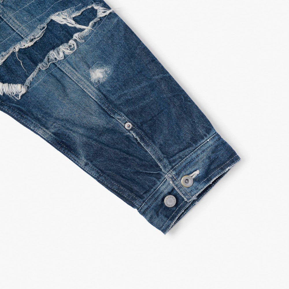 MADNESS DISTRESSED DENIM JACKET (MADE IN JAPAN)-INDIGO