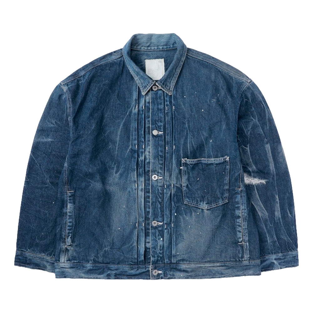 MADNESS DISTRESSED DENIM JACKET (MADE IN JAPAN)-INDIGO