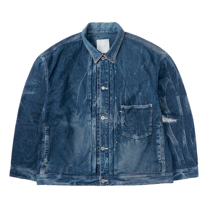 MADNESS DISTRESSED DENIM JACKET (MADE IN JAPAN)-INDIGO
