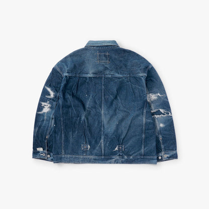 MADNESS DISTRESSED DENIM JACKET (MADE IN JAPAN)-INDIGO