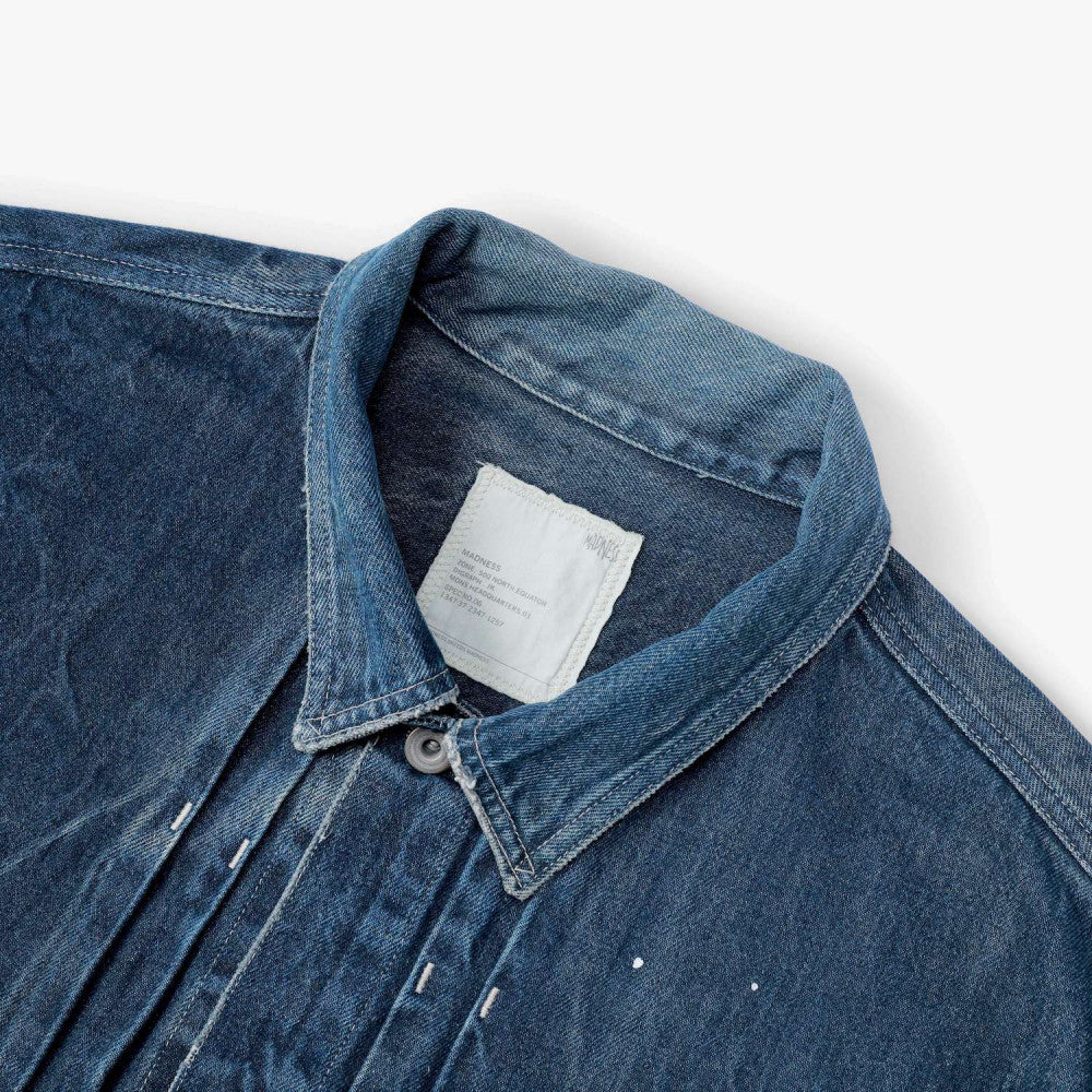 MADNESS DISTRESSED DENIM JACKET (MADE IN JAPAN)-INDIGO