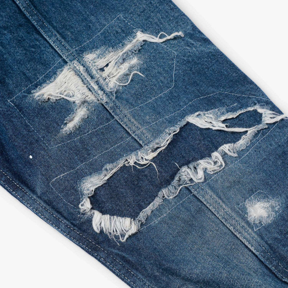 MADNESS DISTRESSED DENIM JACKET (MADE IN JAPAN)-INDIGO