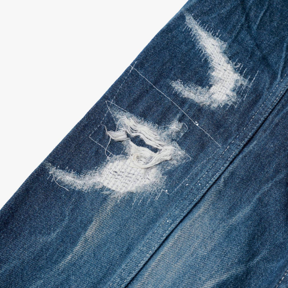 MADNESS DISTRESSED DENIM JACKET (MADE IN JAPAN)-INDIGO