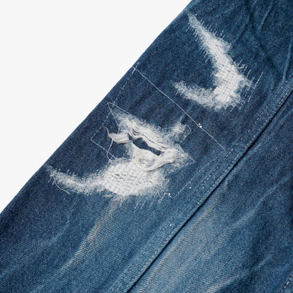 MADNESS DISTRESSED DENIM JACKET (MADE IN JAPAN)-INDIGO