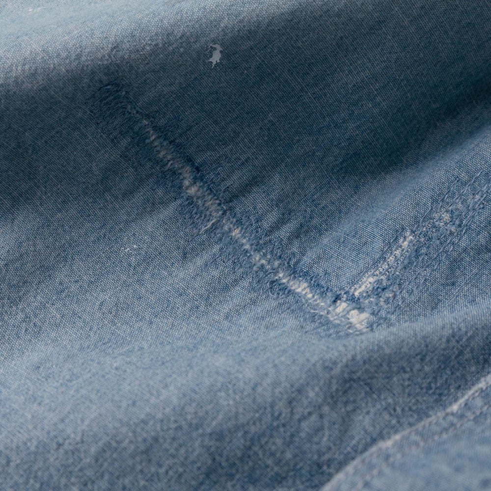 MADNESS HARD AGING CHAMBRAY NEP BD SHIRT (MADE IN JAPAN)-INDIGO
