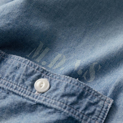 MADNESS HARD AGING CHAMBRAY NEP BD SHIRT (MADE IN JAPAN)-INDIGO