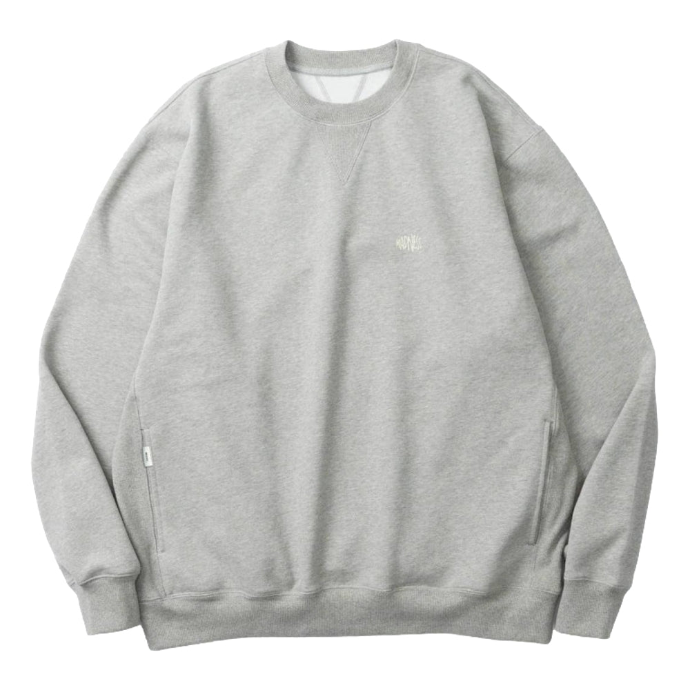 MADNESS MIL-TYPE CREW SWEATER-HEATHER GREY