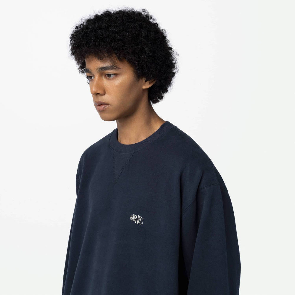 MADNESS MIL-TYPE CREW SWEATER-NAVY