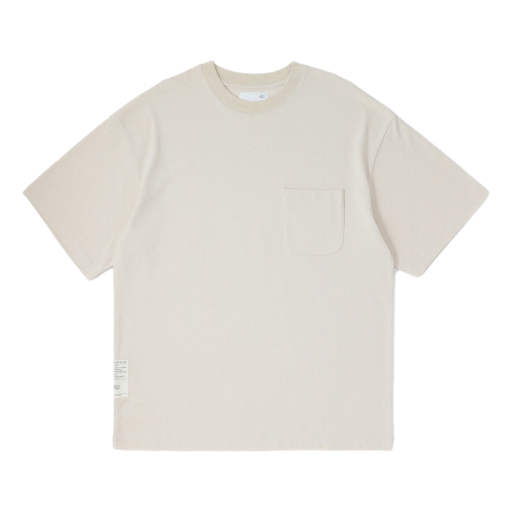 MADNESS OVERSIZE ESSENTIAL PIQUE POCKET TEE-CREAM
