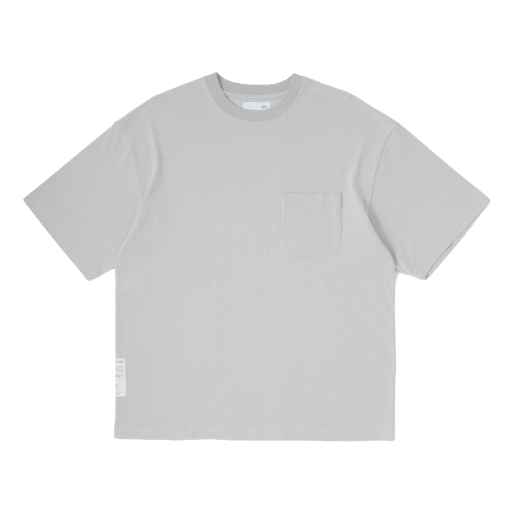 MADNESS OVERSIZE ESSENTIAL PIQUE POCKET TEE-LIGHT GREY